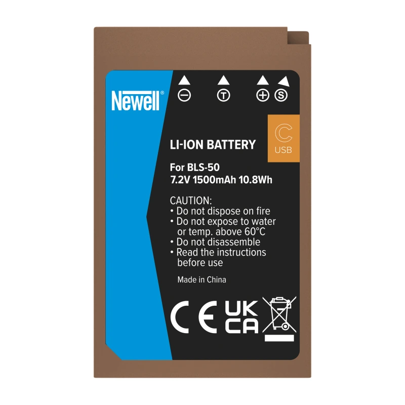 Akumulator Newell zamiennik BLS-50 USB-C do Olympus