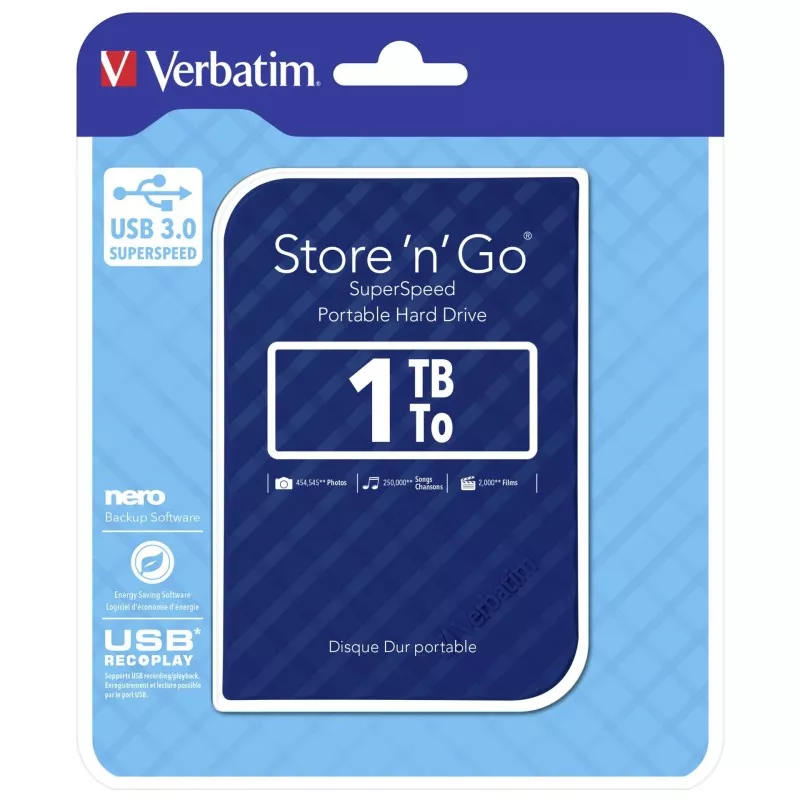 Verbatim Store n Go 2,5      1TB USB 3.0 blue Gen 2         53200