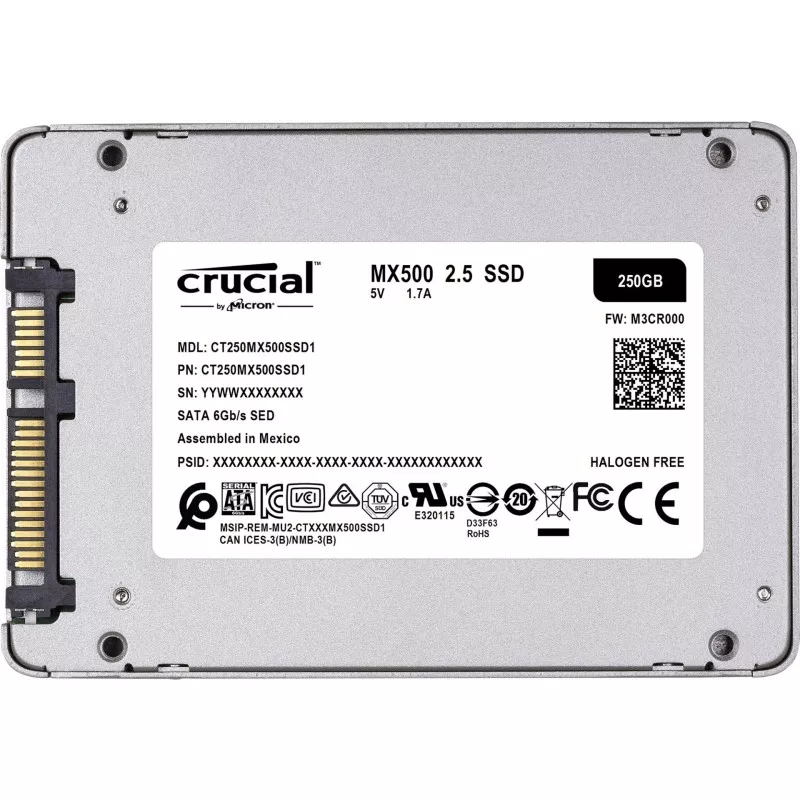 Crucial MX500              250GB 2,5  SSD