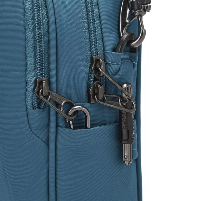 Pacsafe LS100 crossbody ECONYL® turquoise