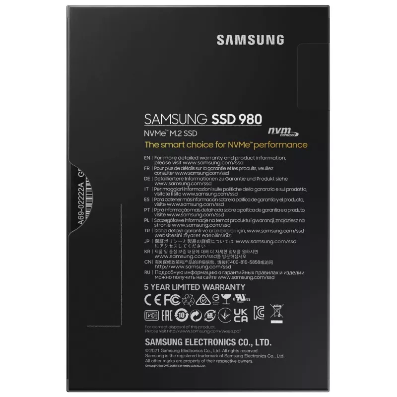 Samsung SSD 980              1TB MZ-V8V1T0BW