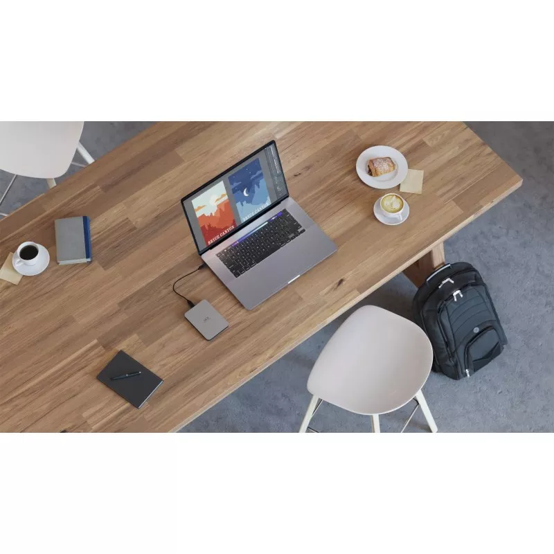LaCie Mobile Drive           2TB Moon Silver USB 3.2 Type C