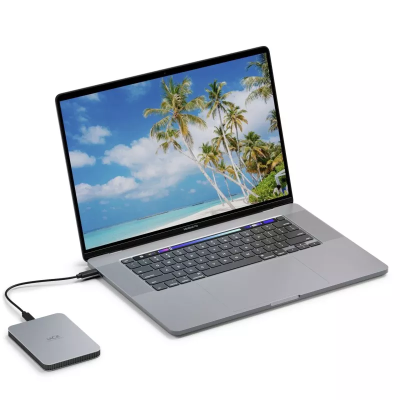 LaCie Mobile Drive           2TB Moon Silver USB 3.2 Type C