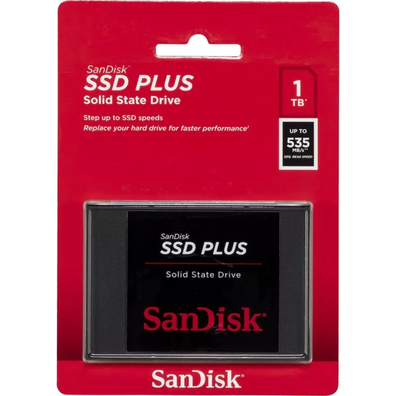 SanDisk SSD Plus             1TB Read 535 MB/s    SDSSDA-1T00-G27