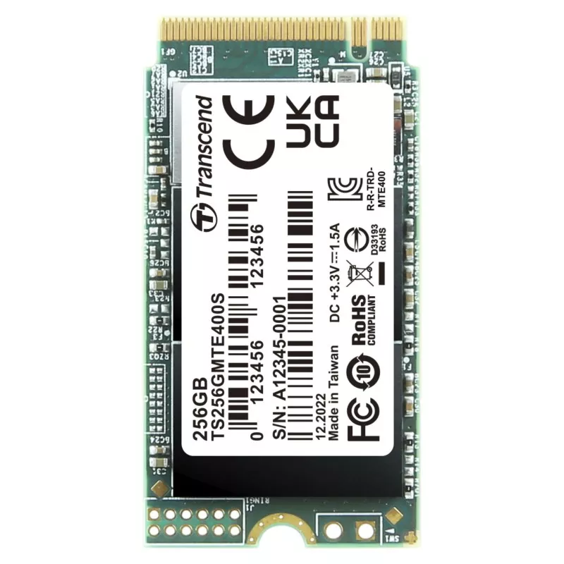 Transcend SSD MTE400S      256GB NVMe PCIe Gen3x4 3D