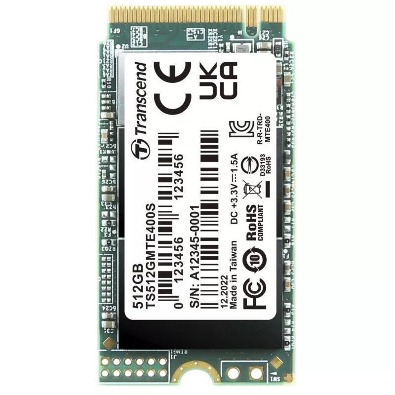Transcend SSD MTE400S      512GB NVMe PCIe Gen3x4 3D
