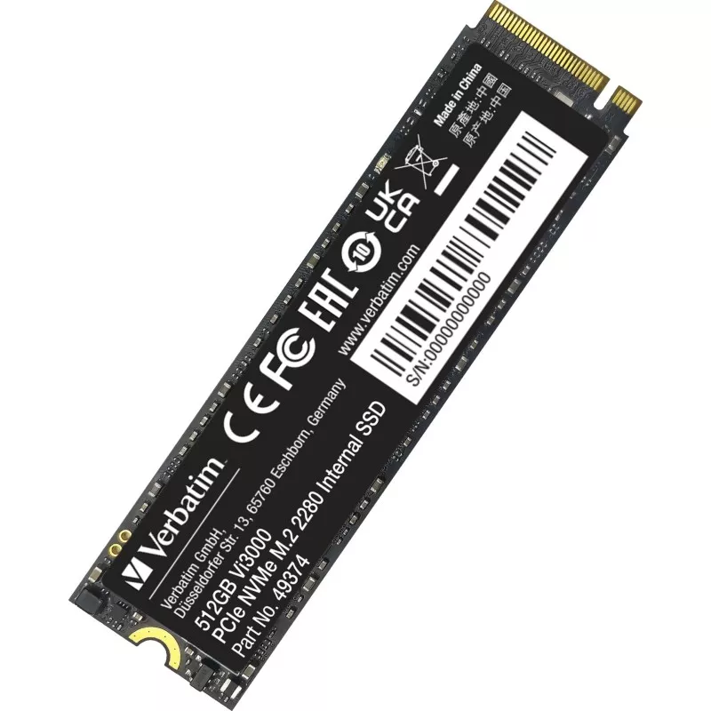 Verbatim Vi3000 M.2 SSD    512GB PCIe NVMe                  49374