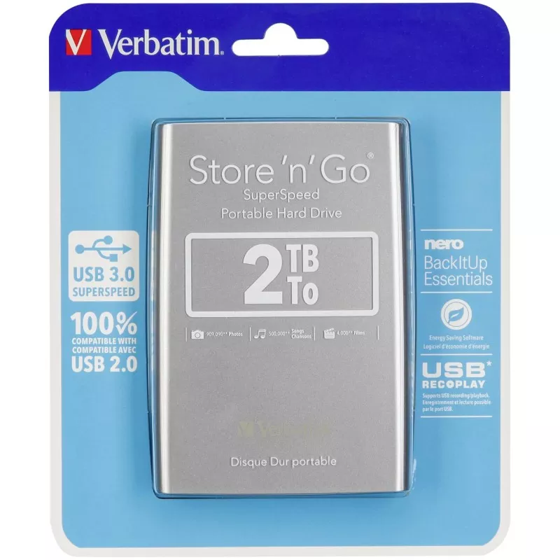 Verbatim Store n Go 2,5      2TB USB 3.0 silver             53189