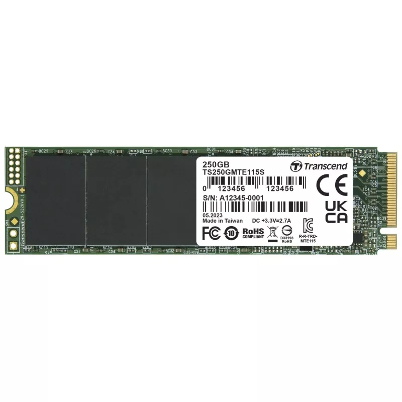 Transcend SSD MTE115S      250GB NVMe PCIe Gen3 x4
