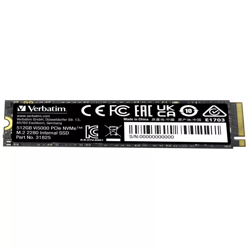 Verbatim Vi5000 M.2 SSD    512GB PCIe4 NVMe                 31825