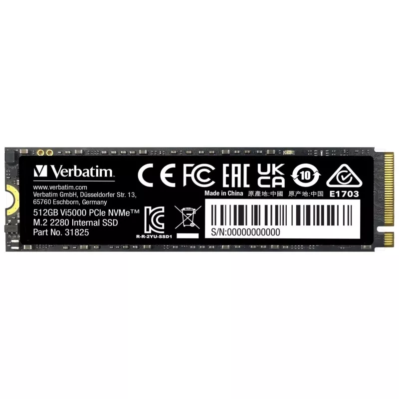 Verbatim Vi5000 M.2 SSD    512GB PCIe4 NVMe                 31825