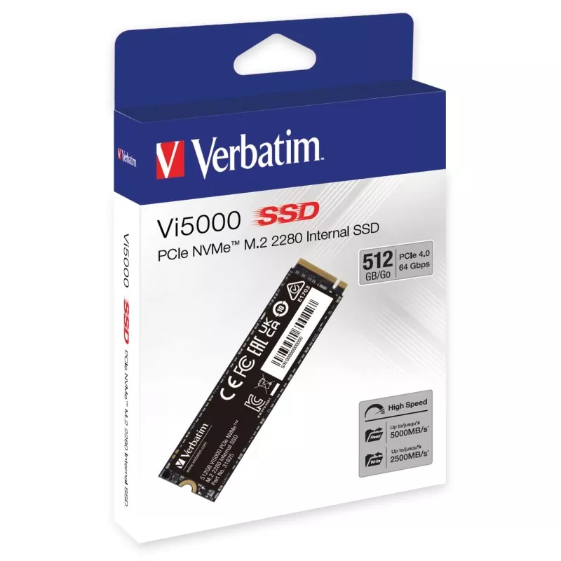 Verbatim Vi5000 M.2 SSD    512GB PCIe4 NVMe                 31825