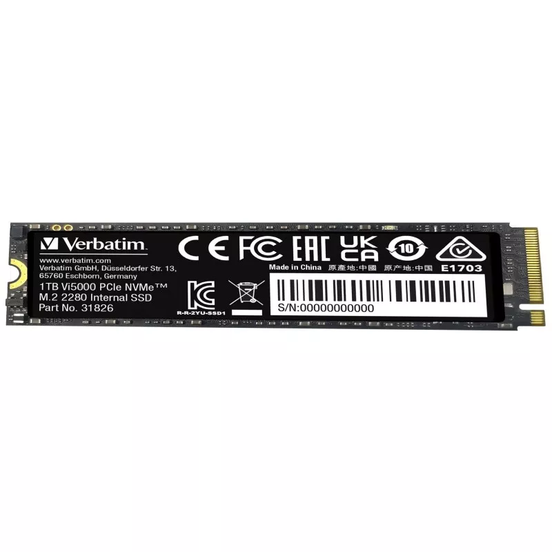 Verbatim Vi5000 M.2 SSD      1TB PCIe4 NVMe                 31826