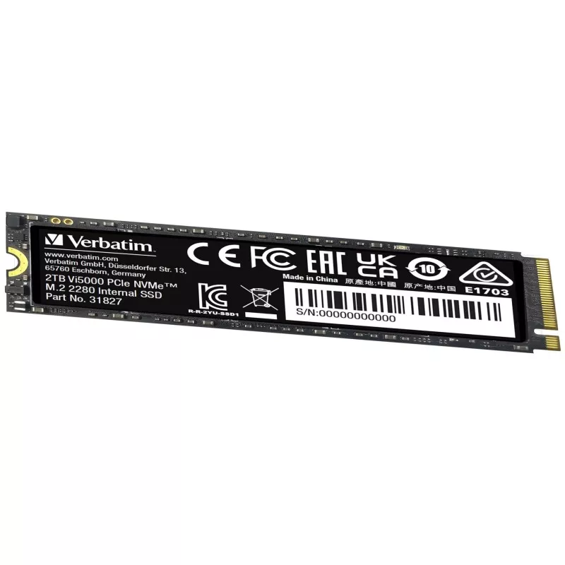 Verbatim Vi5000 M.2 SSD      2TB PCIe4 NVMe                 31827