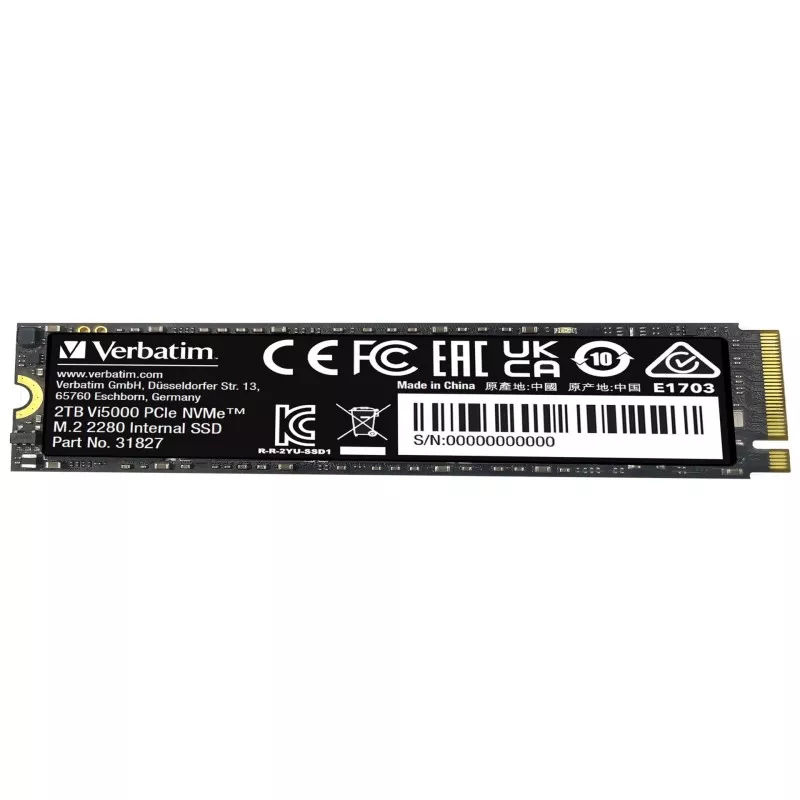 Verbatim Vi5000 M.2 SSD      2TB PCIe4 NVMe                 31827