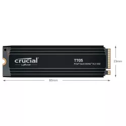 Crucial T705 with heatsink   4TB PCIe Gen5 NVMe M.2 SSD