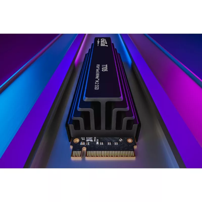 Crucial T705 with heatsink   2TB PCIe Gen5 NVMe M.2 SSD