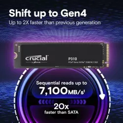 Crucial P310 Gen4 2280       2TB NVMe PCIe M.2 SSD