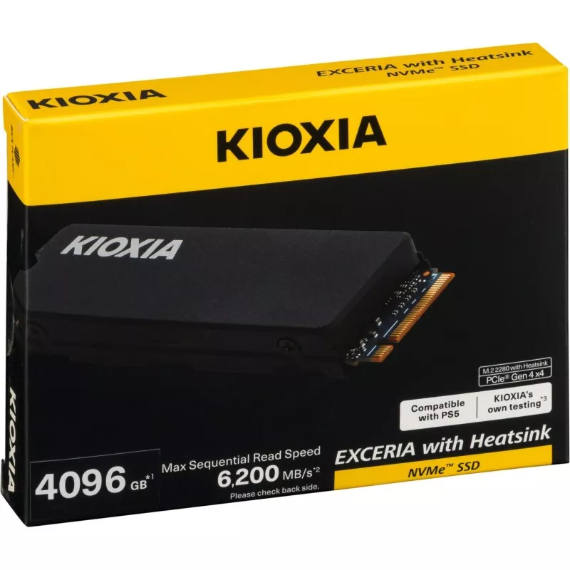 KIOXIA EXCERIA HeatSink NVMe 4TB M.2 2280 PCIe Gen4x4