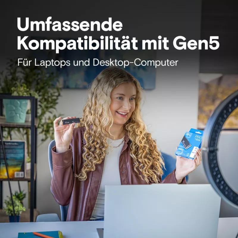 Crucial P510 Gen5 2280       2TB NVMe PCIe M.2 SSD