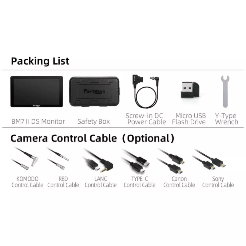 Portkeys BM7 II DS 7 Inch Wireless Camera Control Monitor