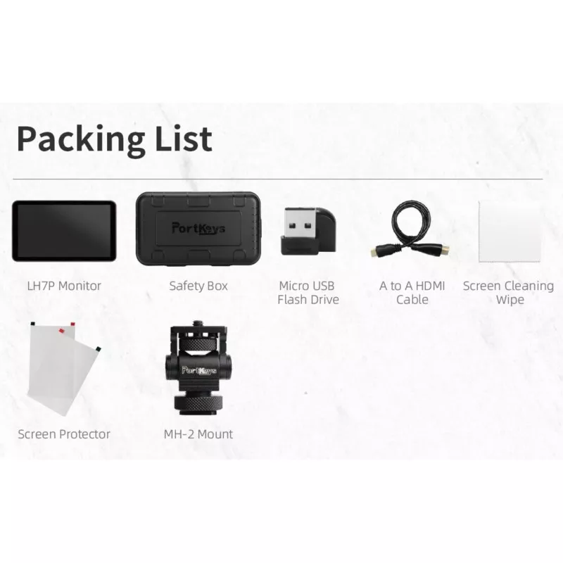 Portkeys LH7P 7 Inch black Touchscreen Monitor