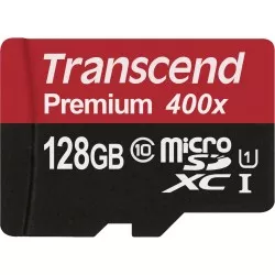 Transcend microSDXC        128GB Class 10 UHS-I 400x + adapter SD