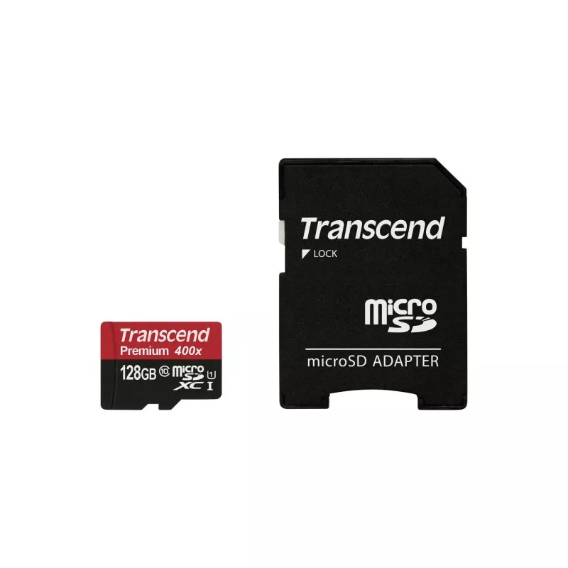Transcend microSDXC        128GB Class 10 UHS-I 400x + adapter SD