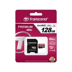 Transcend microSDXC        128GB Class 10 UHS-I 400x + adapter SD