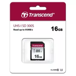 Transcend SDHC 300S         16GB Class 10 UHS-I U1