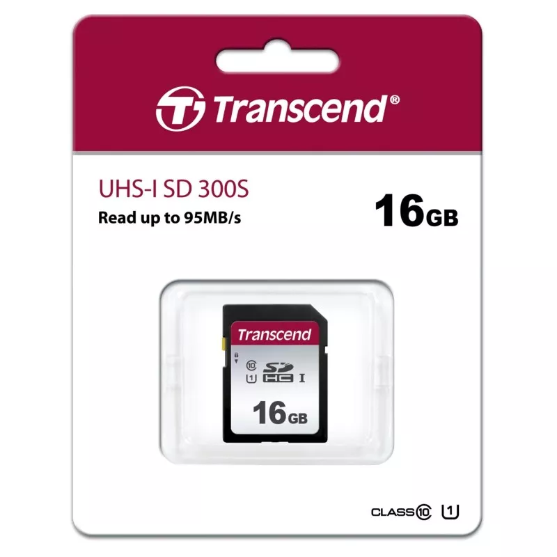 Transcend SDHC 300S         16GB Class 10 UHS-I U1