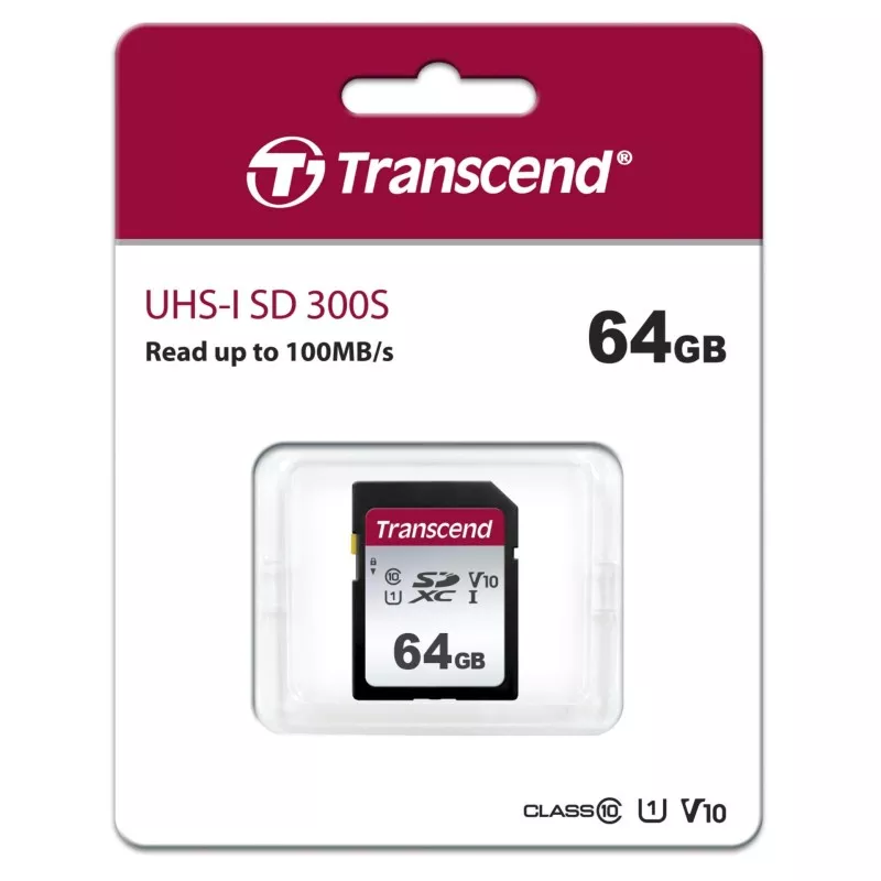 Transcend SDXC 300S         64GB Class 10 UHS-I U1