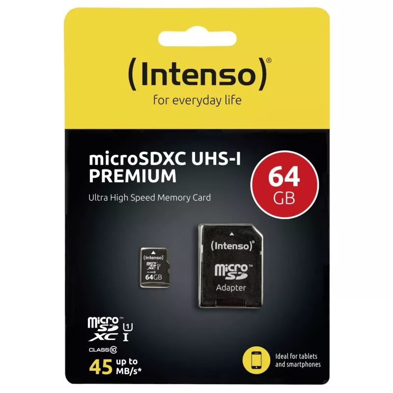 Intenso microSDXC Card      64GB Class 10 UHS-I Premium