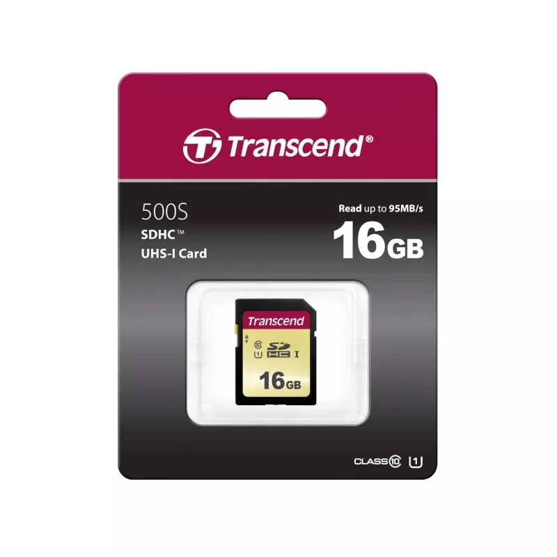Transcend SDHC 500S         16GB Class 10 UHS-I U1 V30