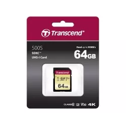 Transcend SDXC 500S         64GB Class 10 UHS-I U3 V30