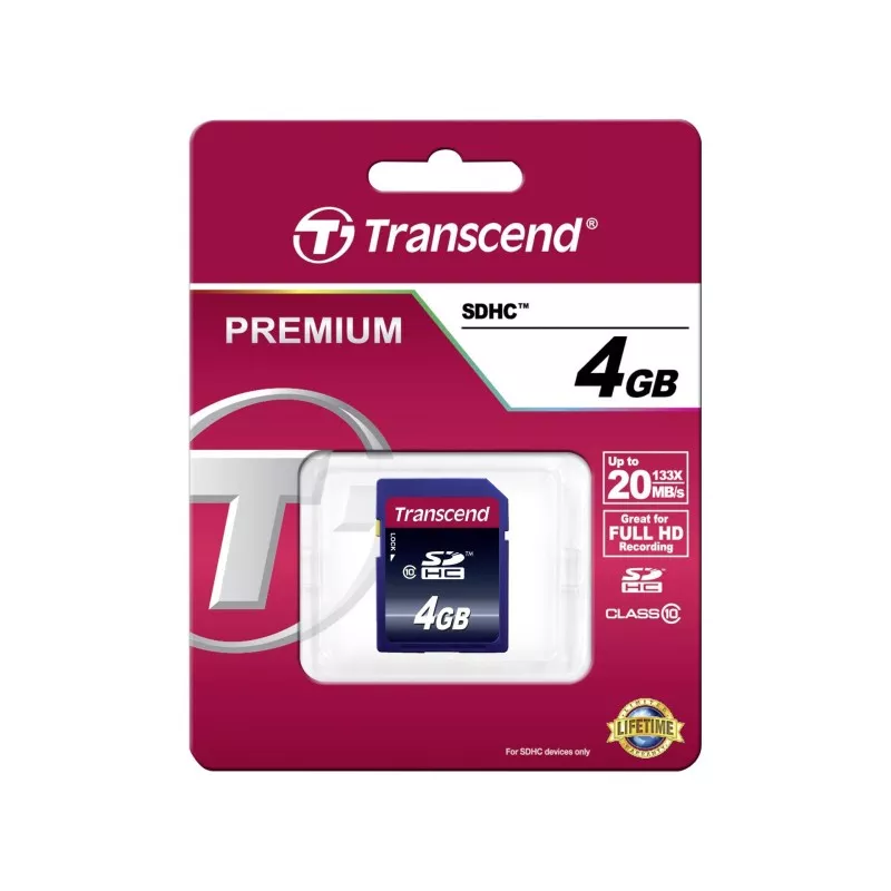 Transcend SDHC               4GB Class 10