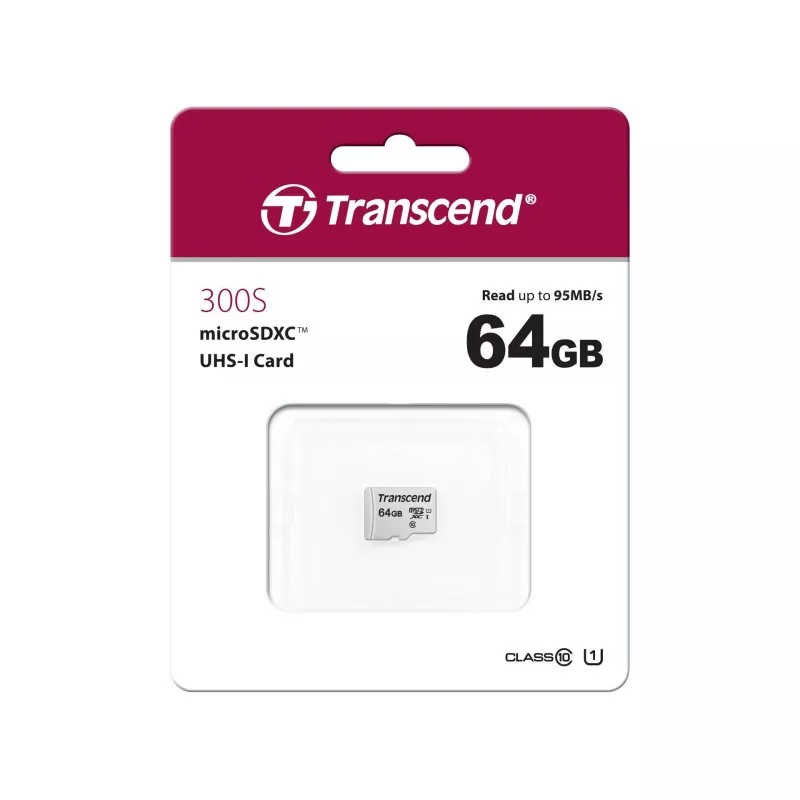 Transcend microSDXC 300S    64GB Class 10 UHS-I U1