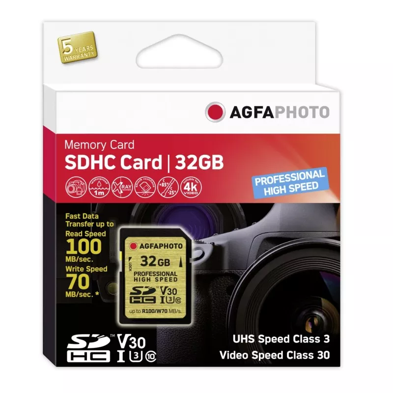 AgfaPhoto SDHC UHS I        32GB Professional High Speed U3 V30