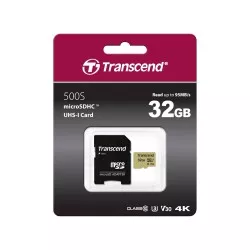 Transcend microSDHC 500S    32GB Class 10 UHS-I U3 V30 + adapter