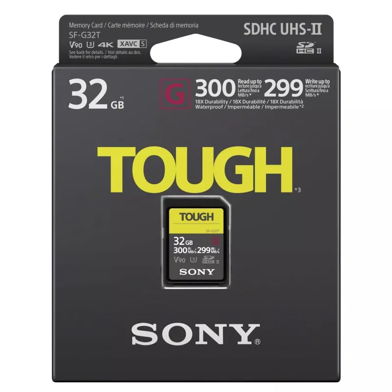 Sony SDHC G Tough series    32GB UHS-II Class 10 U3 V90