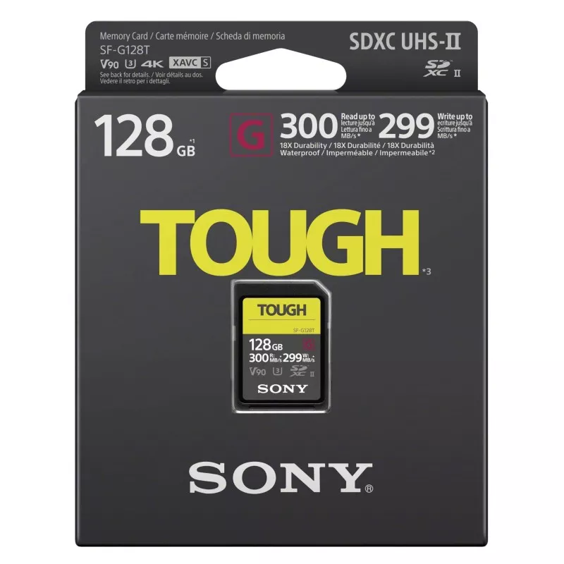 Sony SDXC G Tough series   128GB UHS-II Class 10 U3 V90