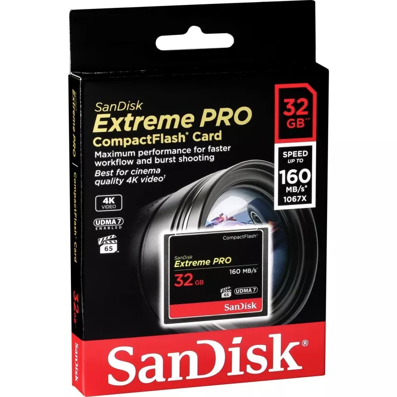 SanDisk Extreme Pro CF      32GB 160MB/s         SDCFXPS-032G-X46