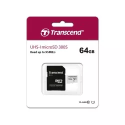 Transcend microSDXC 300S-A  64GB Class 10 UHS-I U1