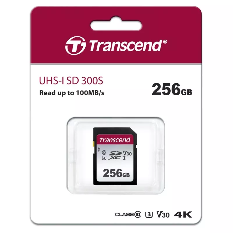 Transcend SDXC 300S        256GB Class 10 UHS-I U3 V30