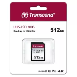 Transcend SDXC 300S        512GB Class 10 UHS-I U3 V30