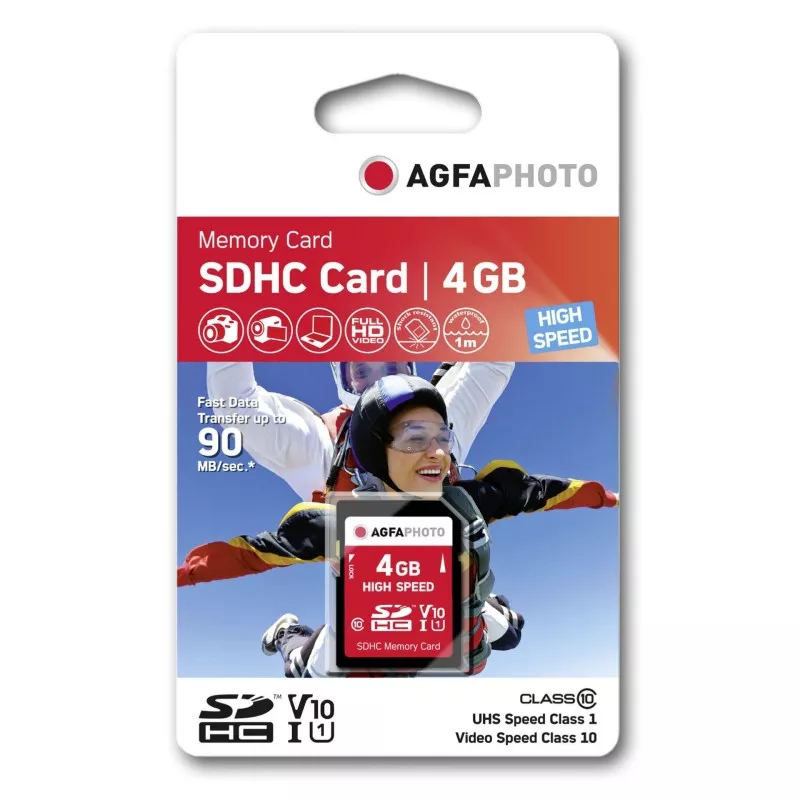AgfaPhoto SDHC karta 4GB High Speed Class 10 UHS I U1 V10