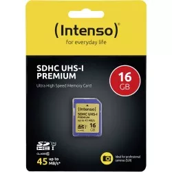 Intenso SDHC Card           16GB Class 10 UHS-I Premium