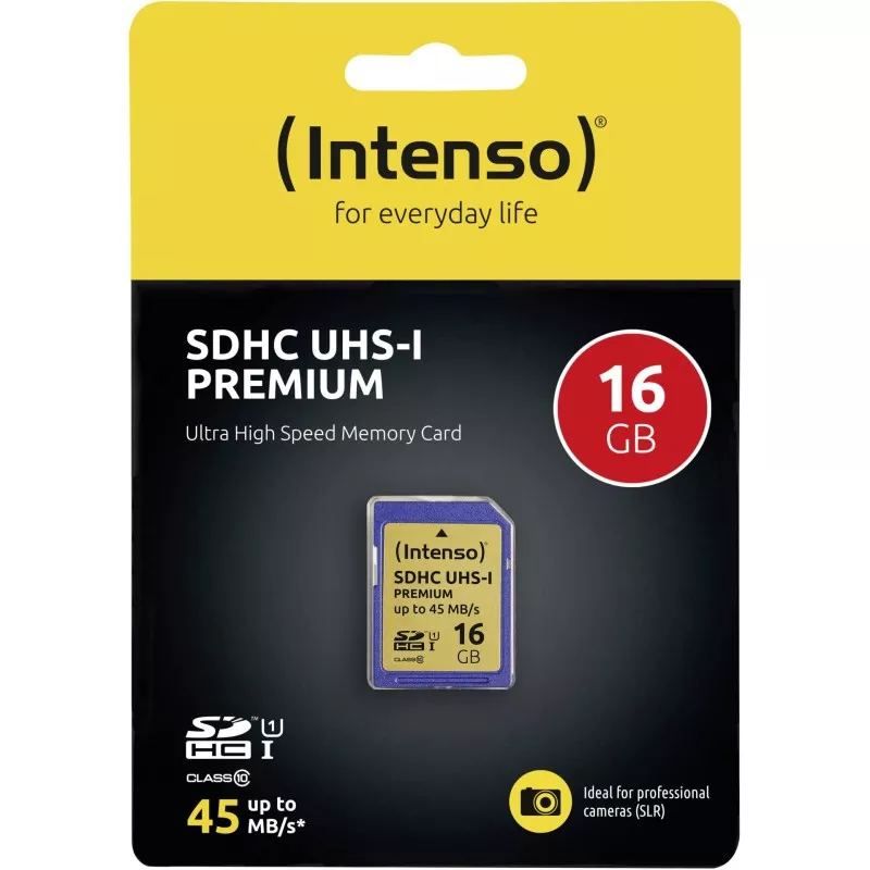 Intenso SDHC Card           16GB Class 10 UHS-I Premium