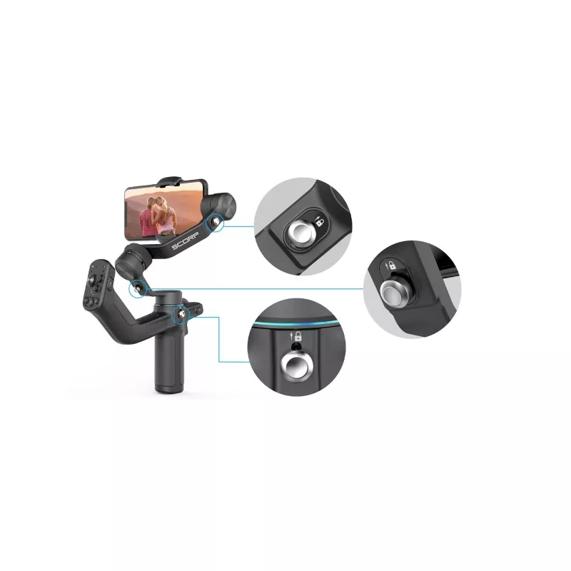 Gimbal ręczny FeiyuTech Scorp mini P do smartfonów - czarny
