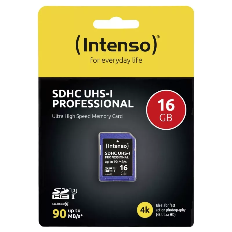 Intenso SDHC Card           16GB Class 10 UHS-I Professional